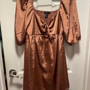 Forever 21 Shiny Copper Dress